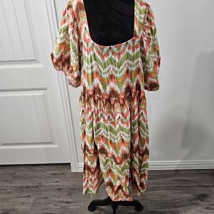 Breezy Summer Style: Square Neck Gauze Dress by Ashley Stewart